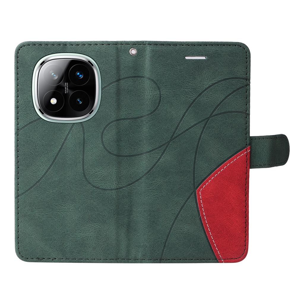 For Xiaomi Redmi Note 14 Pro+ 5G/Note 14 Pro 5G/Poco X7 5G Leather Case Wallet Stand Color Splicing Phone Cover