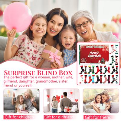 3D Stereo Airplane Box Christmas Holiday Socks BlindBox Children's BlindBox Countdown Christmas Advent BlindBox Socks Cute Party Advent Calendar