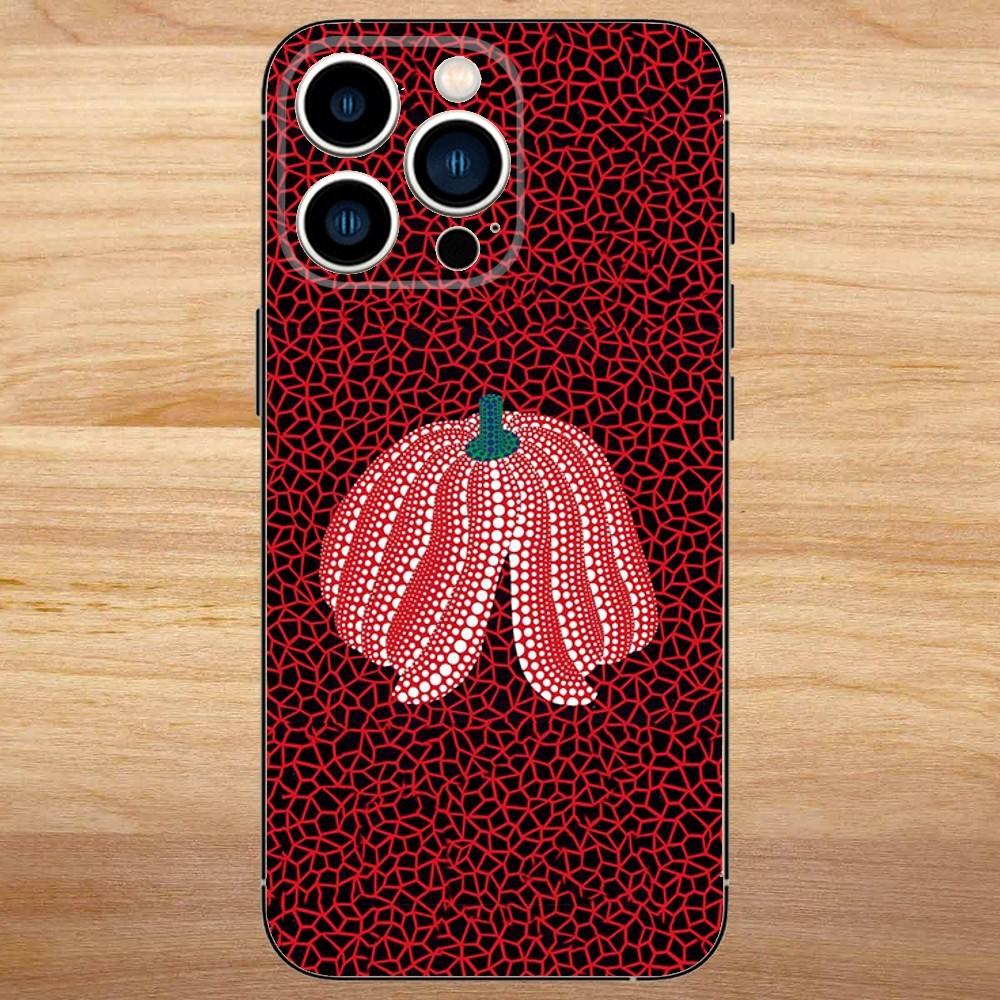 

Чехол для телефона с тыквой Яёи Кусамы для iPhone 15, 14, 13, 12, 11, Pro, Max, Plus, Mini, X, XS, XR, 8, 7, 6, S, Plus, SE, Мягкий черный чехол iPhone15pro