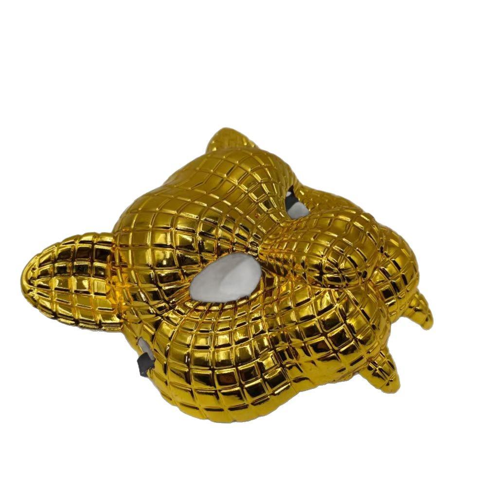 Golden Tiger Leopard Animal Mask for Halloween Party & Dance Performance