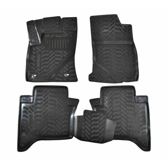 Tapis De Sol En Caoutchouc - J&amp;J AUTOMOTIVE - Toyota Hilux 2016 - Antidérapant - Sur Mesure - TPE Non Toxique