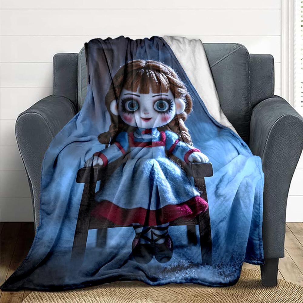 

1pc AnnaBelle Blanket Lightweight Flannel Blanket Throw Blanket For Sofa, Bed, Travel, Camping, Livingroom, Office, Couch 80x120cm