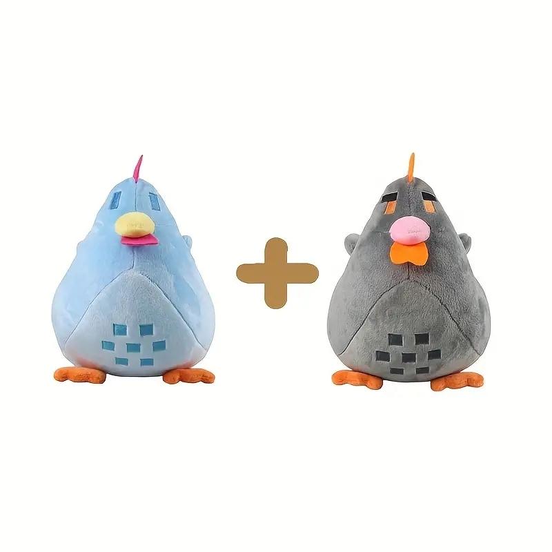 2 Stuks Veelkleurig Kippenkussen Pluche Zacht Knuffeldier Speelgoed Cartoon Stardew Valley Kinderen Verjaardagscadeau Kerstcadeaus 20cm