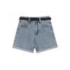 Shorts Jeans Femininos Jovens Skinny Fashionáveis e Versáteis Verão Cintura Alta Finos Soltos Casuais Retos Dobrados Pernas Largas Ultracurtos Filho