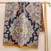 80x160cm Dark Blue Flowers Large Size Towels Cotton Gauze Bath Towel Pure Cotton Water-absorbing Quick-drying Bath Towel,1pc
