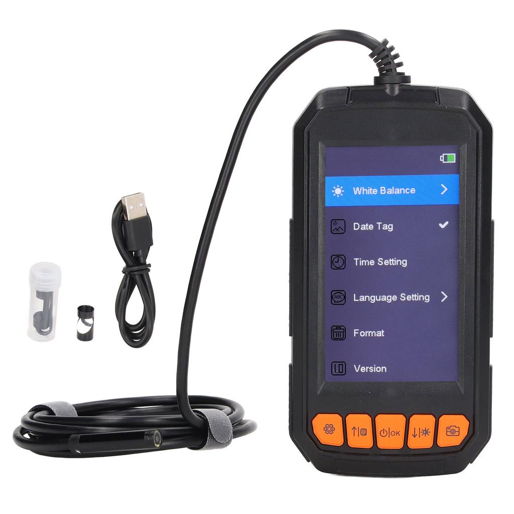 4.3in Display Screen Industrial Endoscope 5.5mm Lens 2MP Inspection Camera with Battery
