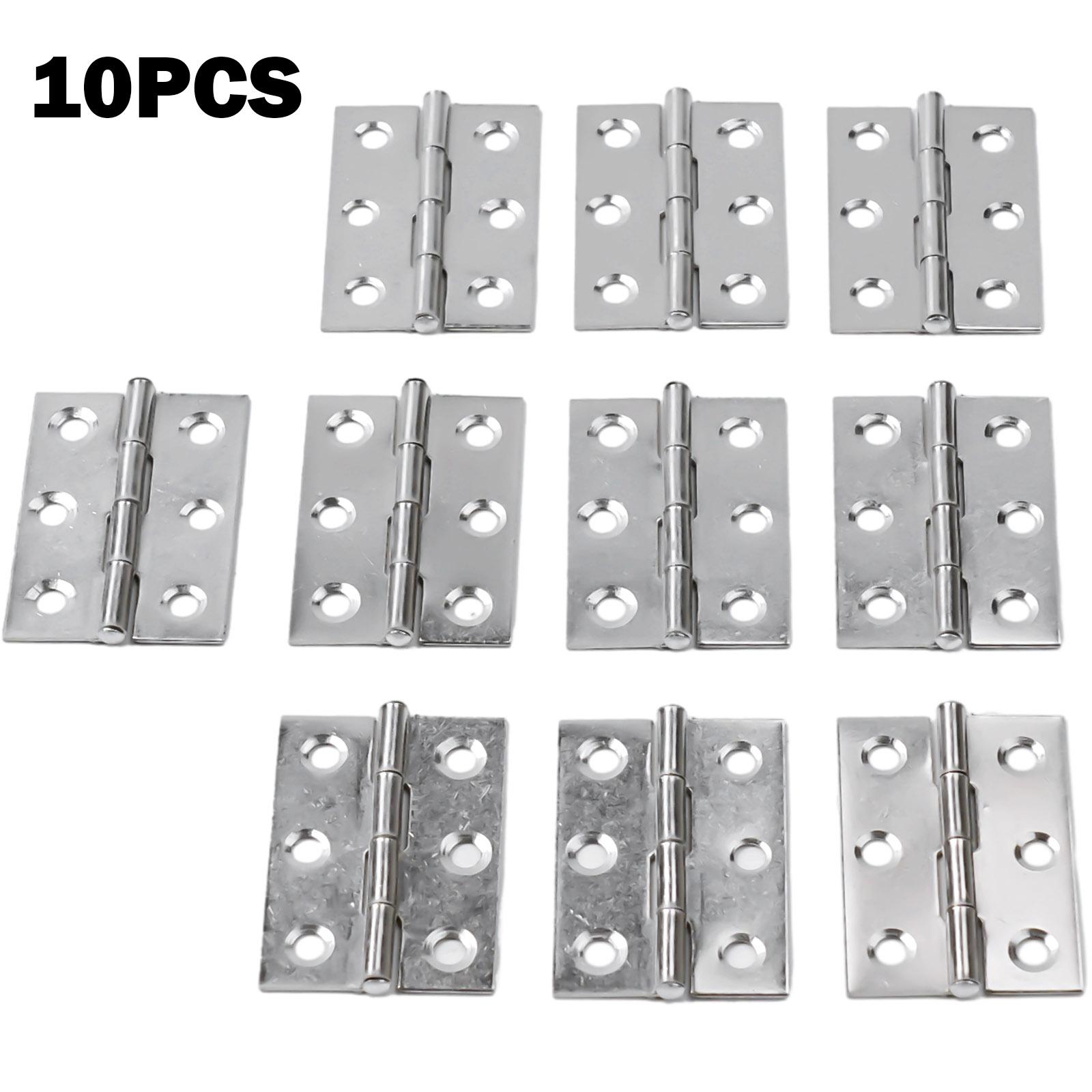 10pcs Door Hinges Ball Bearing Butt Internal Stainless Steel Hinge Frame Hinged Hinge Door Window Hinges Furniture Hinge