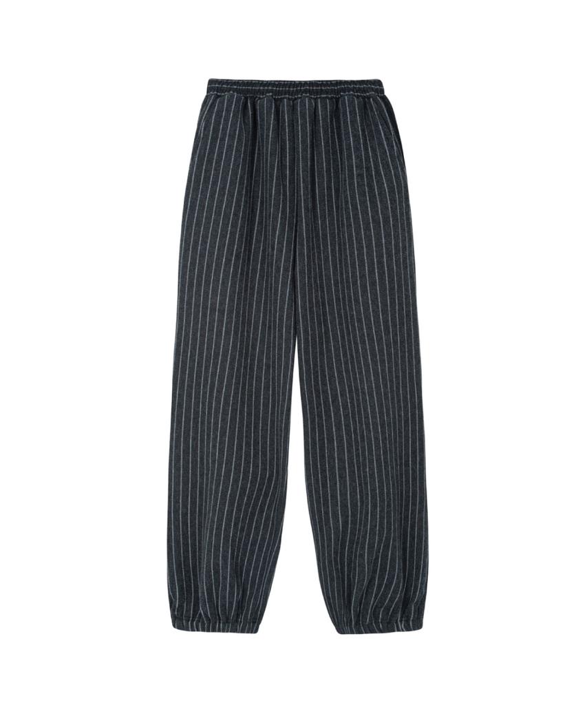 HONO REPORT Easy Big Pants_Black Stripe