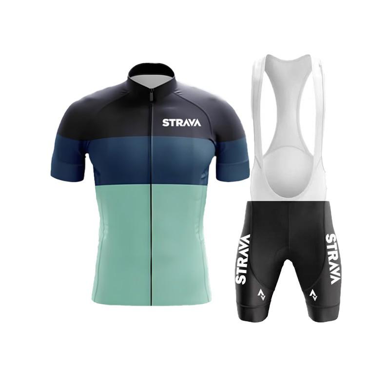 Mens Cycling Jersey Set Breathable Quick-Dry Short Sleeve Bike Sportwear Fit Comfortable