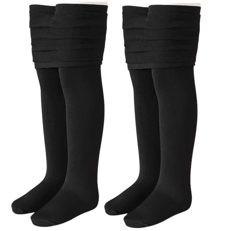 1-2pairs New Thermal Stockings High Elastic Velvet Pantyhose Woman Fleece Tights Winter Warm Pantyhose Female Stretchy Leggings