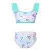Girls Two Piece Swimwear Ruffled Tankini Top Matching Briefs Holiday Beach Bathing Suit Outfit