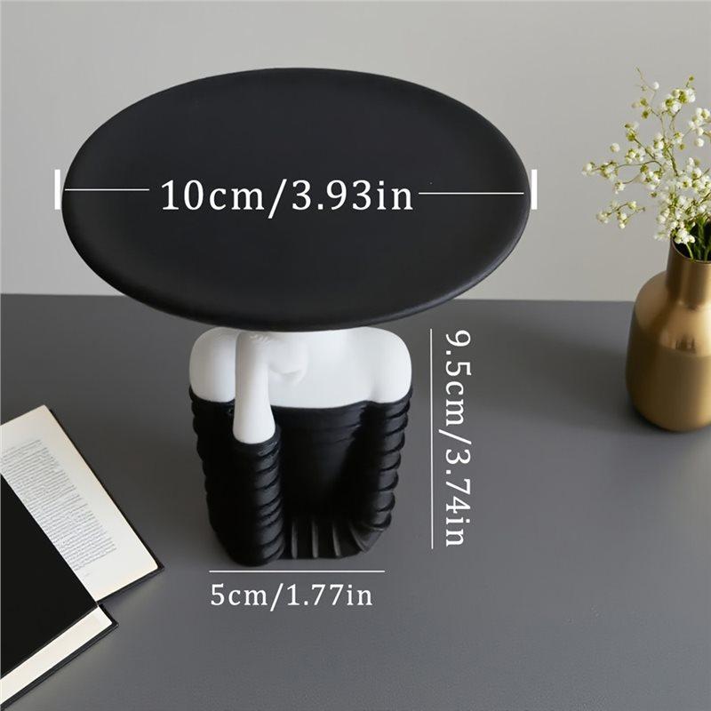 Good-Modern Minimalist Humanoid Key Storage Ornaments, Porch Desktop Decorative Tray, High-End Home Accessories.