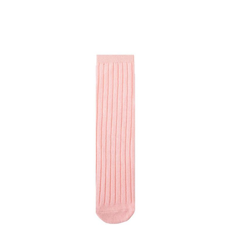 Soft Cotton Ribbed Knee High Socks for Baby Toddler Kids Breathable Solid Long Leg Warmers for Newborn Boys and Girls