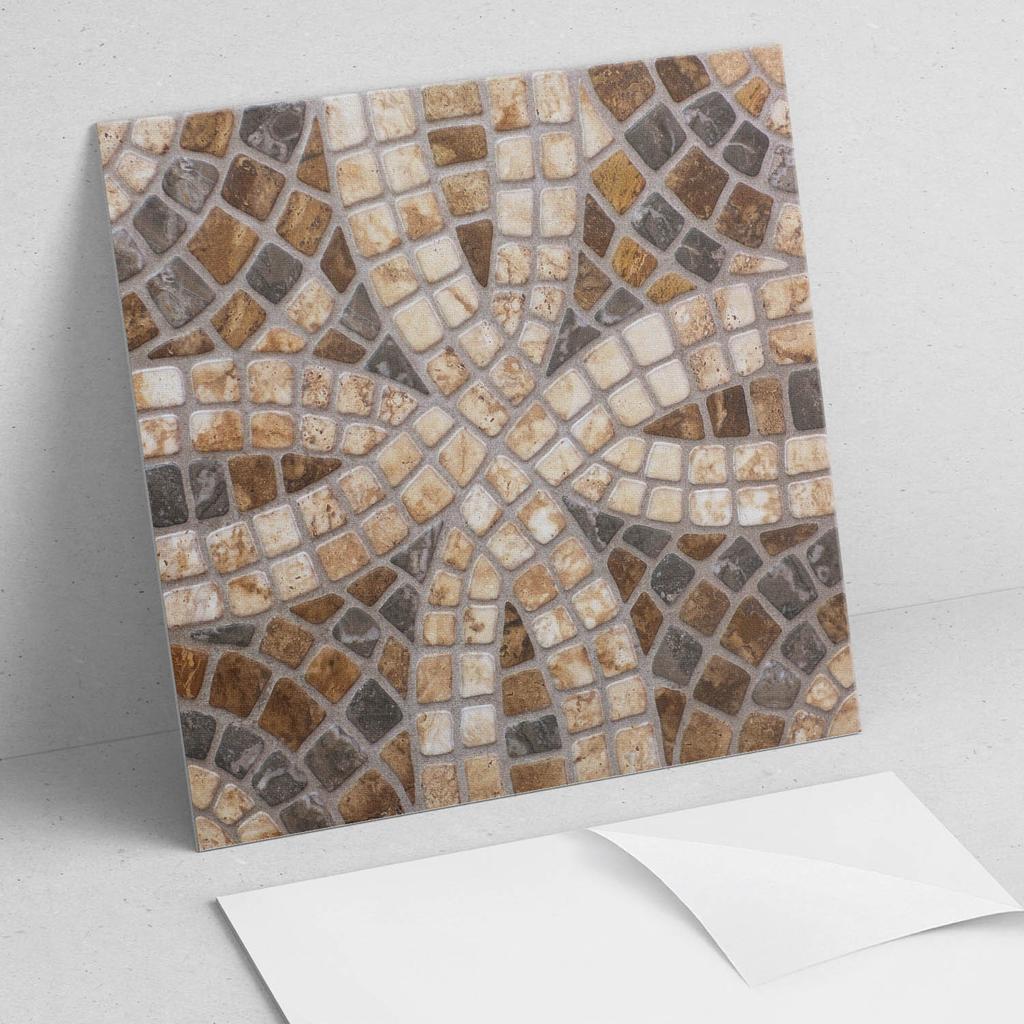 Vinyl Tile Set Simple Installation Mosaic Pattern In Weave 20X20X20 Cm
