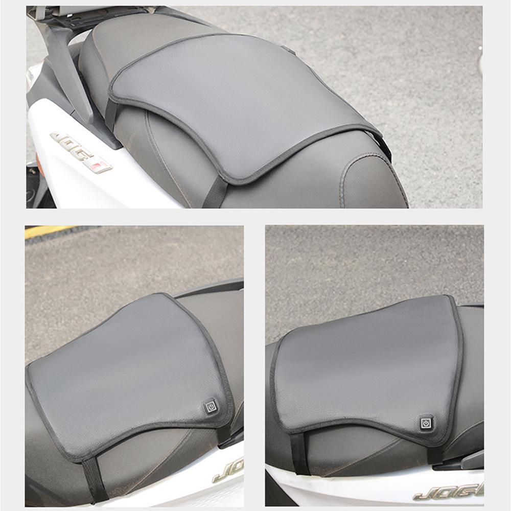 Motorcycle Heated Seat Cushion Electric Heated Seat Pad 3-Speed   Temperature Heating Seat Cover For Motorcycle Snowmobile