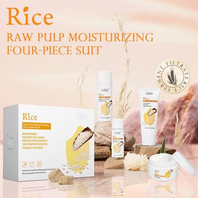 Disponibile Set Detergente Viso Pelle Tenera con Polpa di Riso - Quattro Pezzi