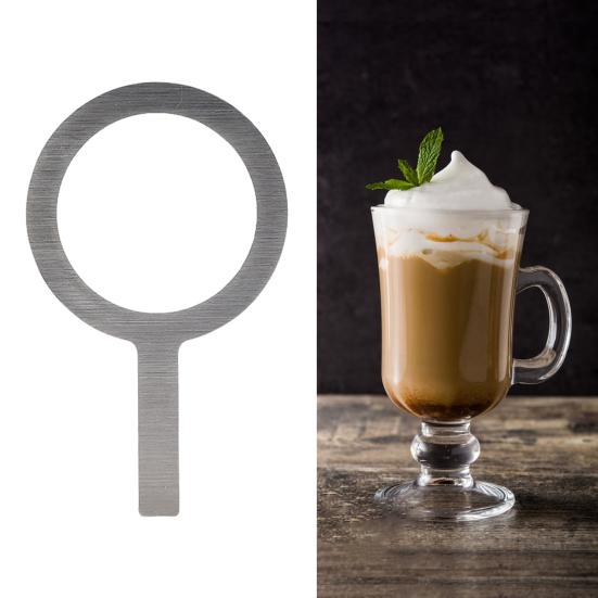 Edelstahl-Backbecherring mit hitzebeständigem Holzgriff, Milchteebecher-Abdeckung, Randdichtung für Dessert, Bubble Tea, geröstete Milch, DIY-Herstellung