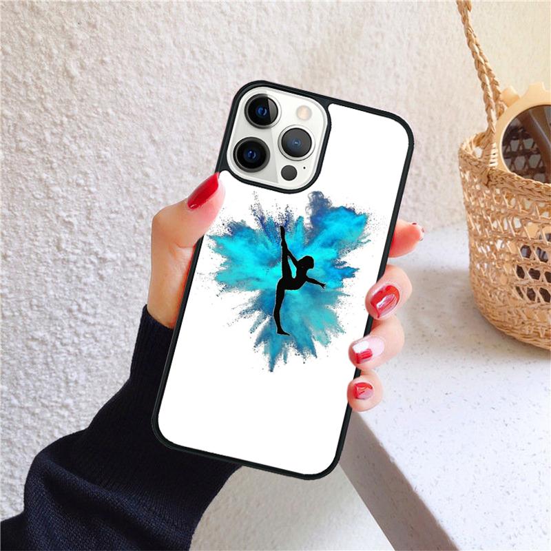 Gymnast Silhouette Phone Case for iPhone 17 Air 16 Coque 15 14 12 13 PLUS 11 PRO MAX Back Cover Fundas Shell
