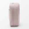 MUJI Wrinkle Nylon Square 14 x 16 x 6 84475870 Wide-Opening Pouch, Pink, Approx. cm,