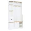 Hallway Cabinet Wardrobe Cabinet Shoe Cabinet Coat Hook Metal Hooks Metal Handle Flip-Down Shoe Compartment Bench APP LED Light Hallway