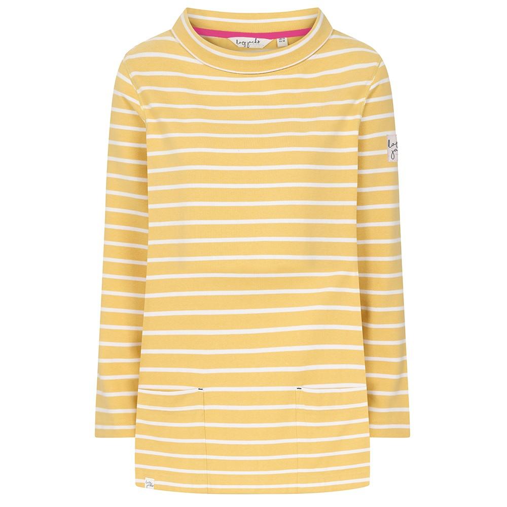 Lazy Jacks Womens/Ladies Striped Roll Neck Sweatshirt