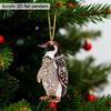 Flat Acrylic Animal Decorations Christmas Ornament, Xmas Tree Hanging Decoration, Ornament Rhinestone Pendant for Holiday Party Decor Decorative