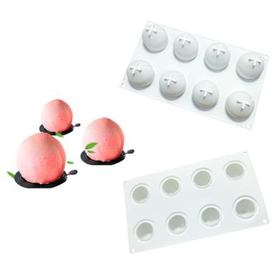 Pesca 8 Anche Crema di Pesca Stampo per Pesca Tofu Pesca Torta in Silicone Fai da Te Stampo per Mousse