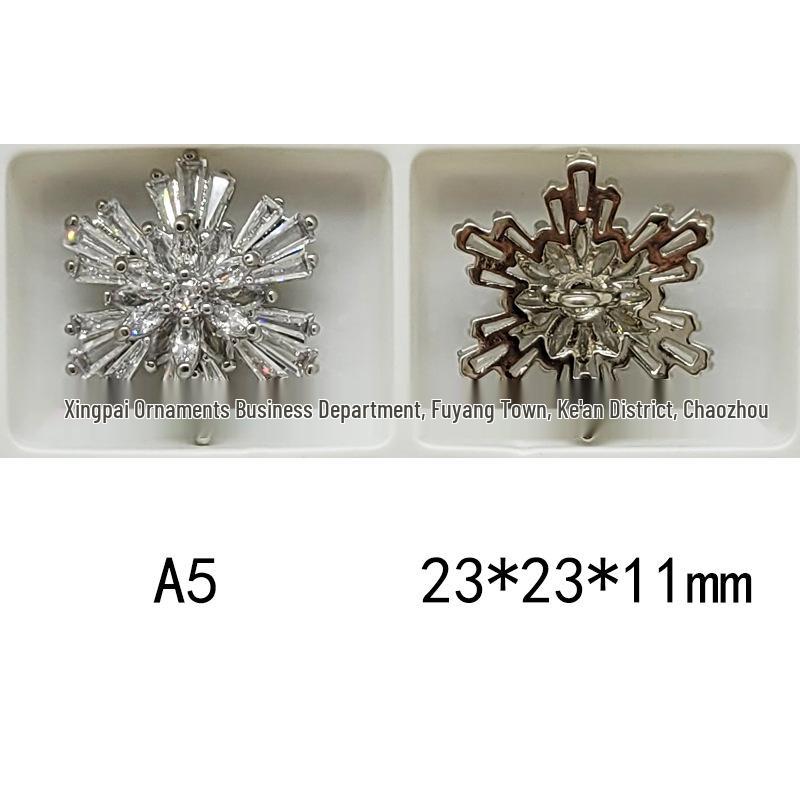 Mixed Color Pavé Zirconia Decorative Metal Button
