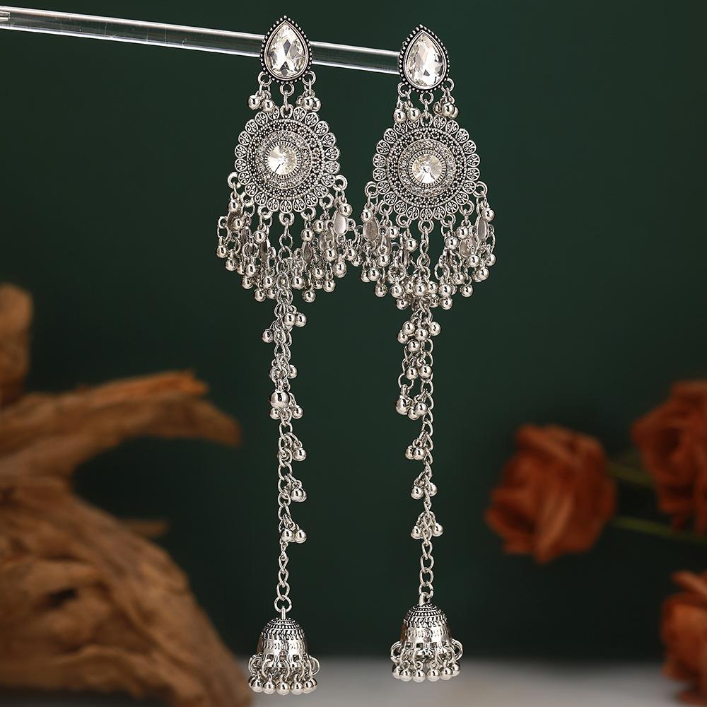 

Ретро Хрустальная Длинная Серьга-кисточка Женские Бринкос Геометрия Висячие серьги Свадебные украшения для вечеринки Подарок