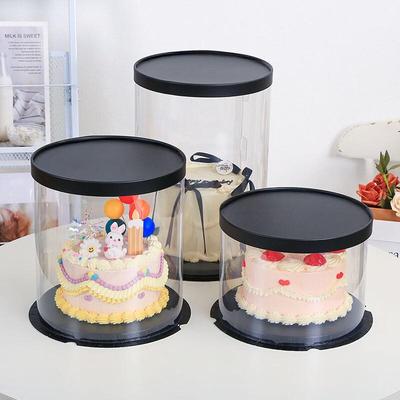 Transparente runde Kuchen- & Geschenkverpackungsboxen