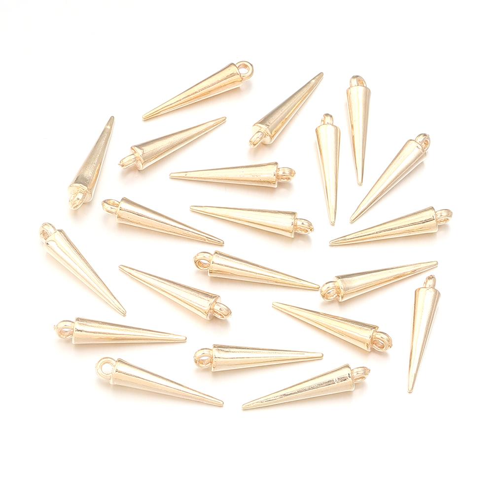 50-200pcs/lot CCB Cone Shape Charms Pendants Plastic Charms Beads For Jewelry Making DIY Bracelets Necklace Earrings Accessories