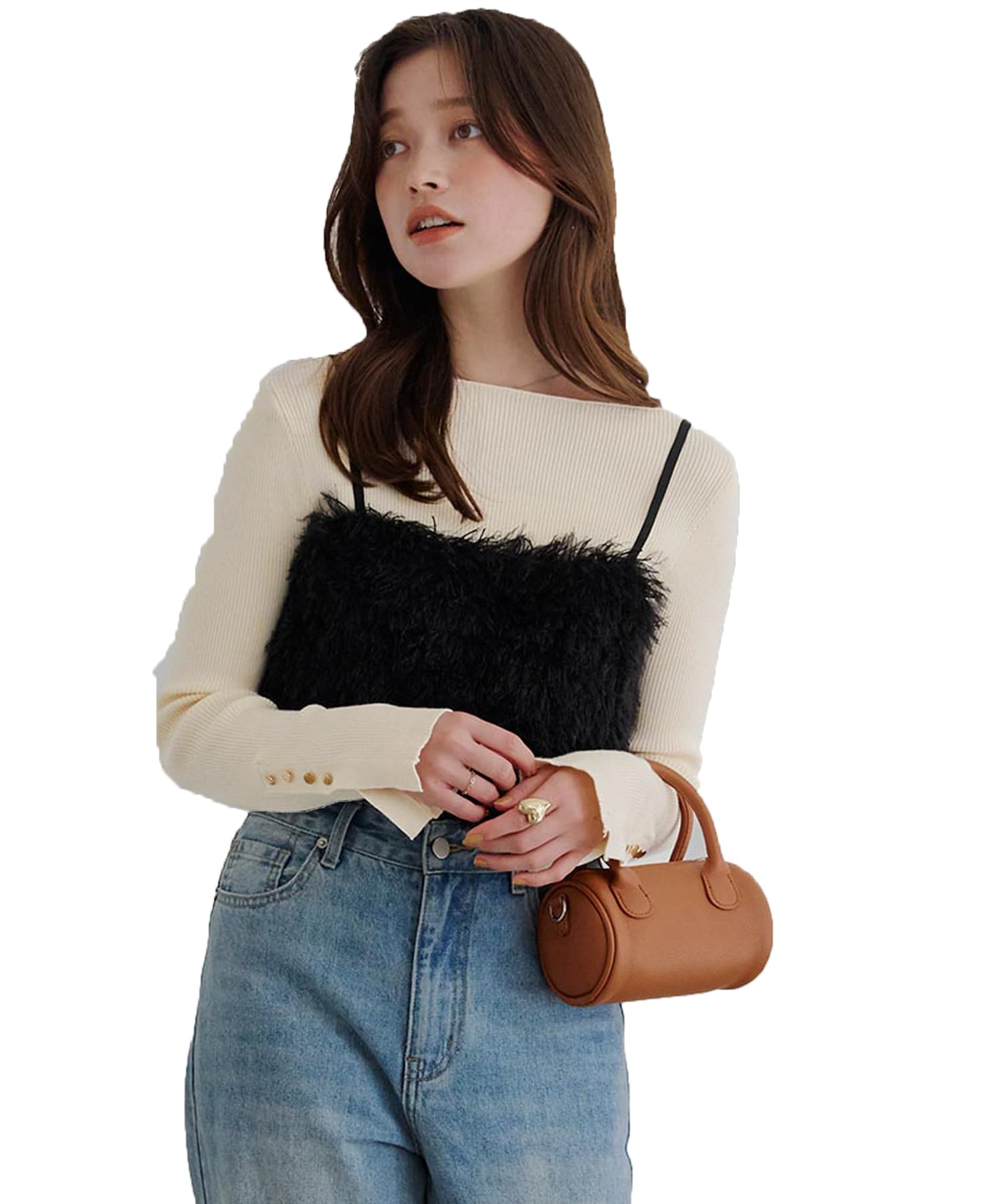 

Titibait Boat Neck Knit with Gold Size AYXP3048 Buttons, Women s, Small, Ivory, слоновая кость