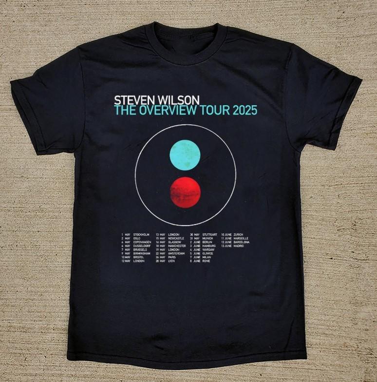 Steven Wilson The Overview Tour 2025 T Shirt Black All Size Unisex T-Shirt XL
