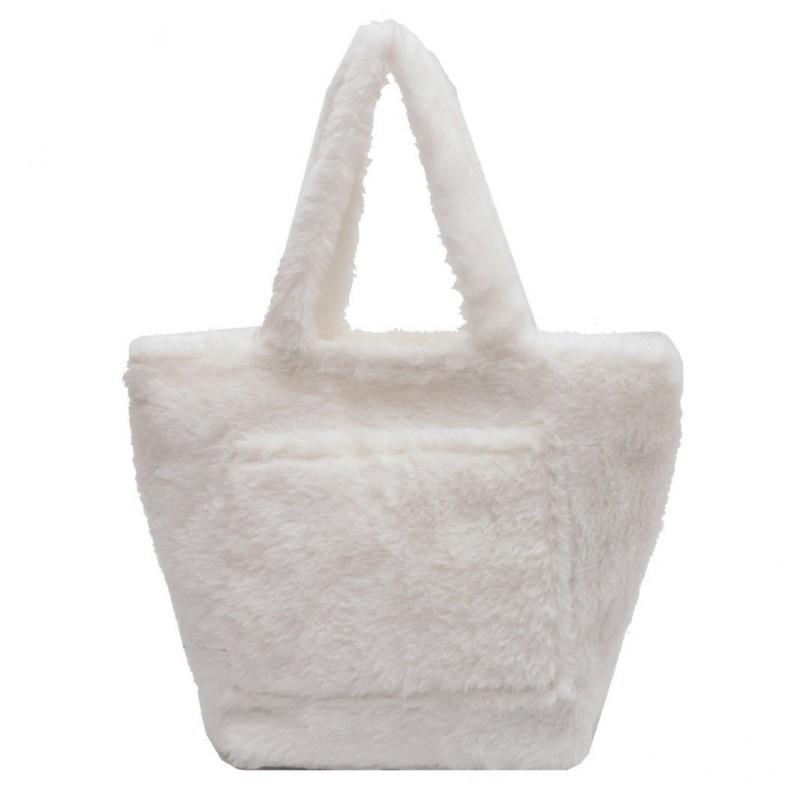 New Plush Bag Fashionable Portable Fluffy All-match Light Large-capacity Tote
