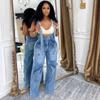 Women's European & American Denim Overalls - Summer Casual Zipper Washed One-piece Long Pants