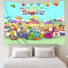 Numberblocks Druck Wandteppich, Hintergrund, Einfache Montage, Ideal für Schlafzimmer, Büro & Wohnzimmer, mit Ästhetischer Wanddekoration zum Aufhängen.