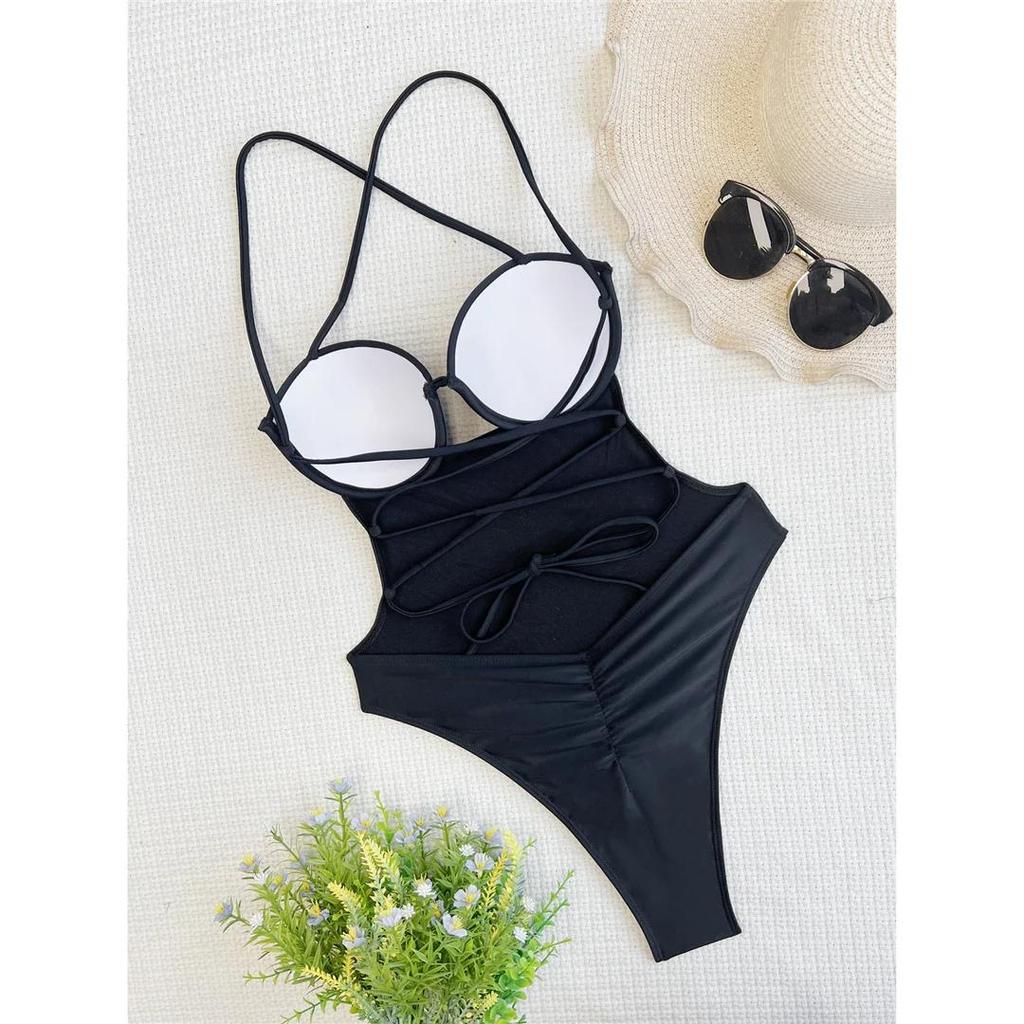 Novo Maiô Sexy com Aro e Bojo Feminino Peça Única Feminino com Efeito Empina Bumbum Monokini Roupa de Banho Banho