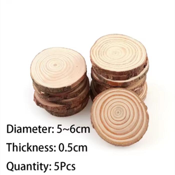 3-16CM Thick Natural Pine Round Unfinished Wood Slices Circles With Tree Bark Log Discs DIY Crafts Wedding Party Painting 1-10pc