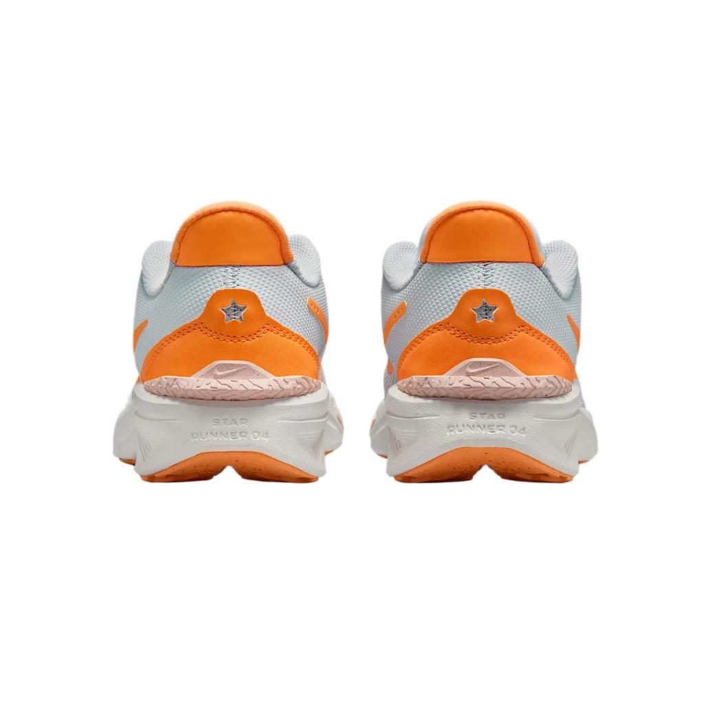 Nike Star Runner 4 Soft Comfortable Elastic Casual Durable Running Shoes Kids Sneakers Platinum Echo-Pink Summit-White DX7615-008