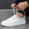 Unisex Lightweight White Sneakers for Wide Feet - Casual Flat Shoes In European & American Styles