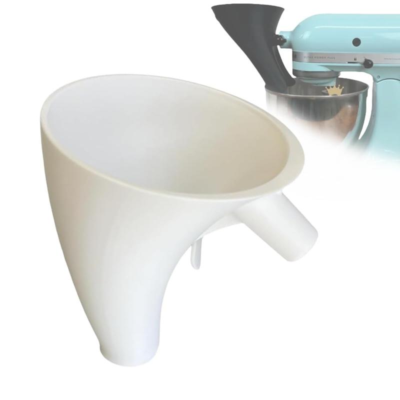 Funnel for Kitchen Aid  Easy Pouring Design Prevents Spills and Messes Enables Guided Pouring for Both Flour and Egg Liquid
