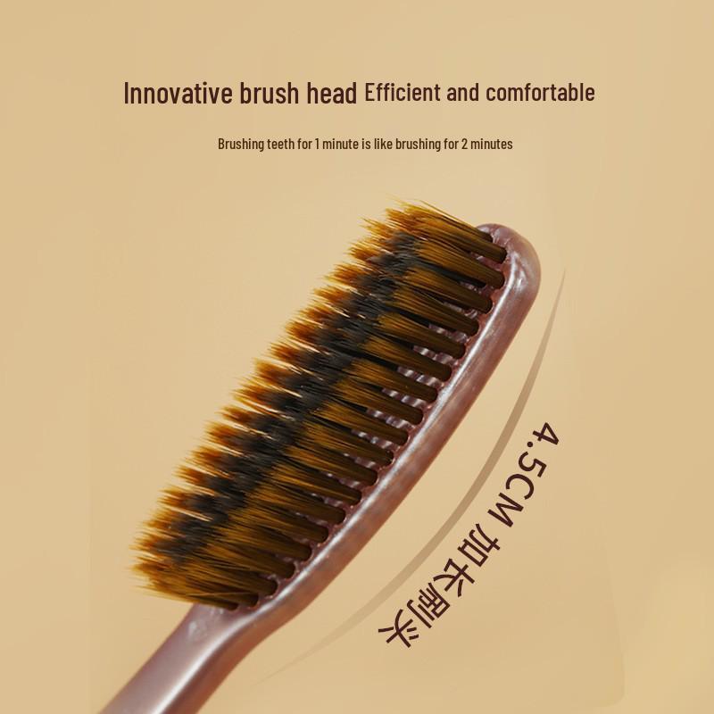 Adult Soft Bristle Toothbrush with Large Head - Family Pack for Men & Women, Portable, Strong Cleaning Power