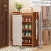 Bamboo Shoe Rack: Multi-Layer Dustproof Cabinet for Compact Home Storage