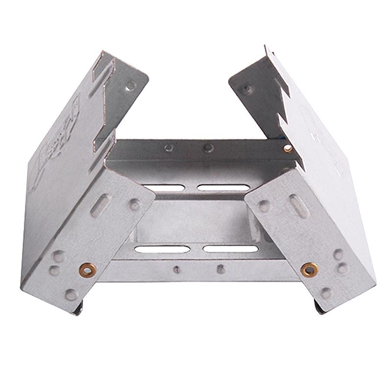 Outdoors Portable Solid Alcohol Fuel Folding Furnace Mini Picnic Burner Galvanized Iron Camping Stove Cooking Camping Equipment