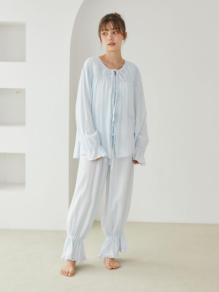 Gelato Pique Gauze Long Pants PWFP245266 BLU Women's