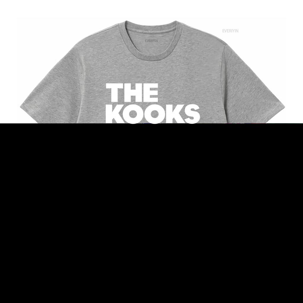 The Kooks Print T Shirt for Fashion Streetwear vintage Washed fashion Versatile Stretched graphic designer clothes Soft