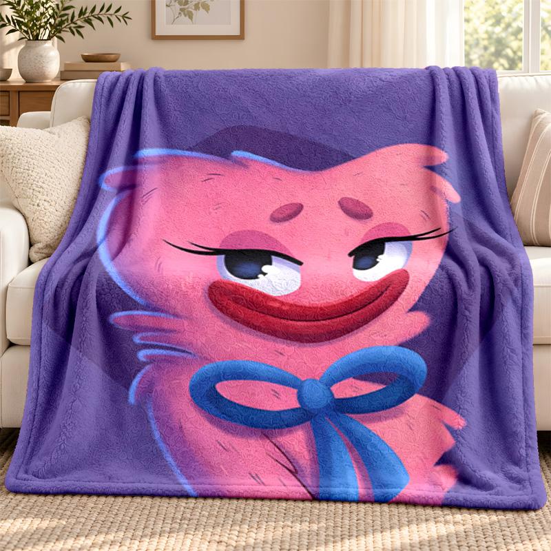 Poppy Playtime tæppe Flanel tæppe Blødt hyggeligt plys tæppe til sofa seng Letvægts boligdekoration Udendørs camping