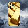 Cool Gold Art Phone Case For iPhone 17,16,15,14,13,12,11 Plus,Pro Max,XS,X,XR,SE,Mini,8,7,Soft Silicone Black Cover