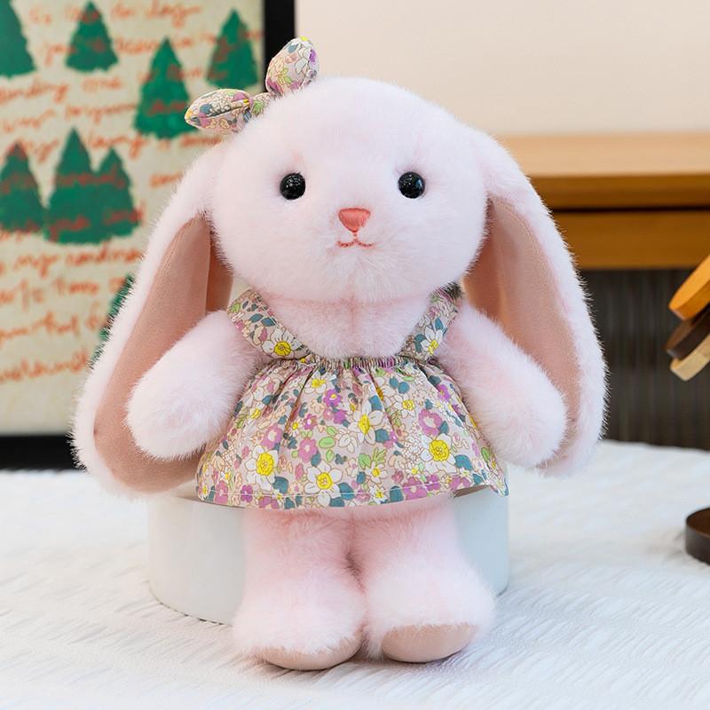 Cartoon Bunny Plush Doll With Polyester Filling For Childrens Bedroom Decor And Gift