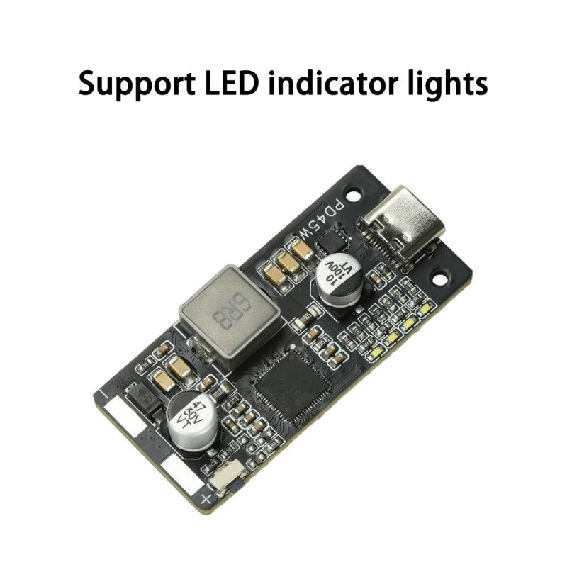 2-6S PD45W Battery Phosphate Battery Charge Discharge Module Fast Charging Output Type C Management Module